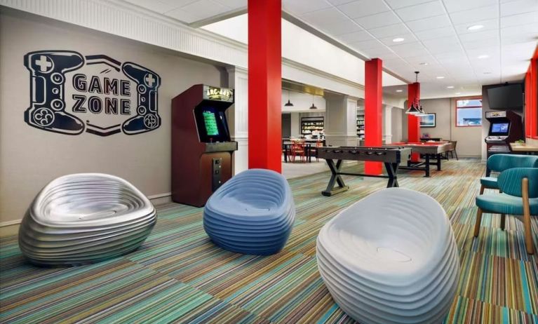 Game room at Hotel Caza.