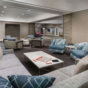 Lounge seating at Hotel Caza.