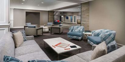 Lounge seating at Hotel Caza.