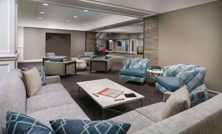 Lounge seating at Hotel Caza.