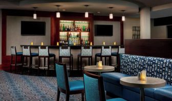 On-site bar with lounge area at Courtyard Boston Cambridge.