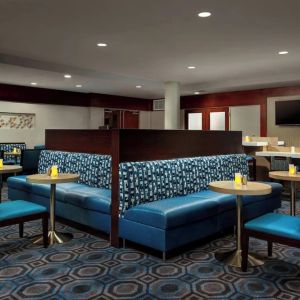Dining area at Courtyard Boston Cambridge.