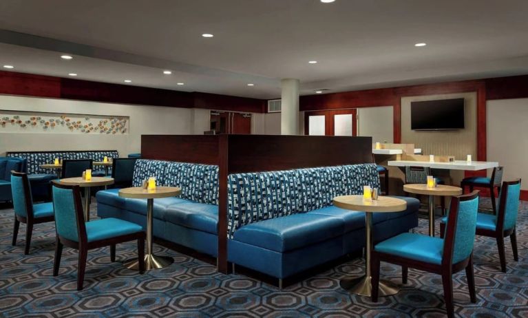 Dining area at Courtyard Boston Cambridge.