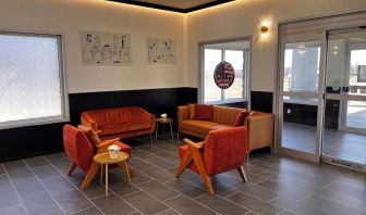 Lobby seating at The Irish Inn Boutique Hotel.