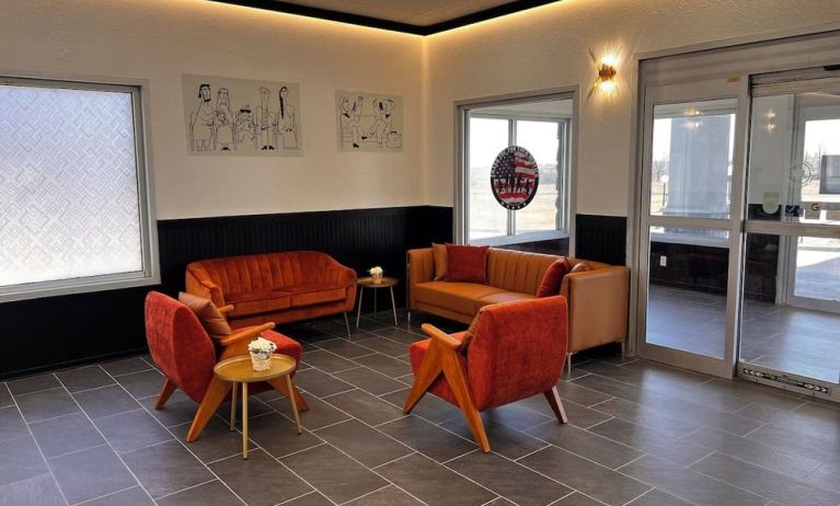 Lobby seating at The Irish Inn Boutique Hotel.