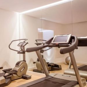 Fitness center at The Irish Inn Boutique Hotel.