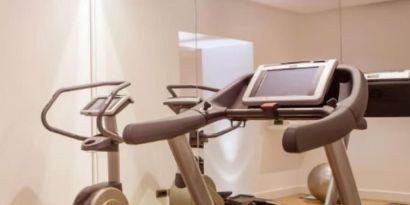Fitness center at The Irish Inn Boutique Hotel.