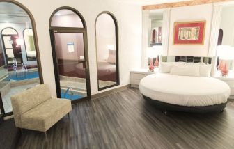 Romantic king room at Cove Haven Resort.