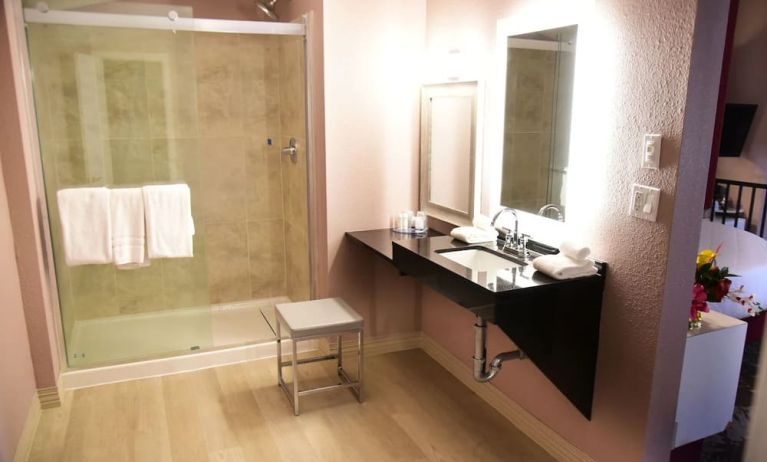 Guest bathroom at Cove Haven Resort.