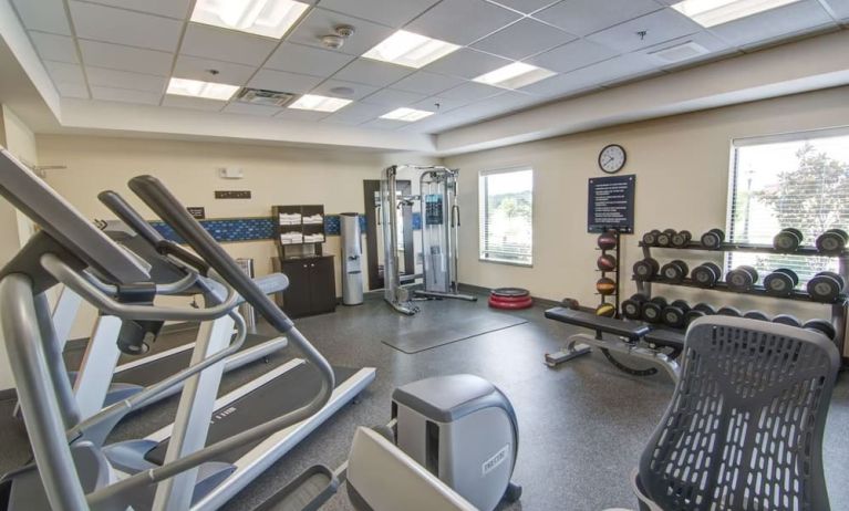 Well equipped fitness center at Hampton Inn & Suites Trophy Club - Fort Worth North, TX.