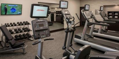 Well equipped fitness center at Sonesta Select Atlanta Norcross I-85.
