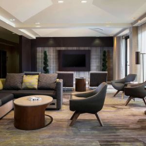 Lobby lounge area with comfortable seating at Sonesta Select Atlanta Norcross I-85.