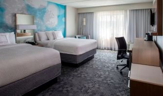 Day use twin room with work desk and big windows at Sonesta Select Atlanta Norcross I-85.