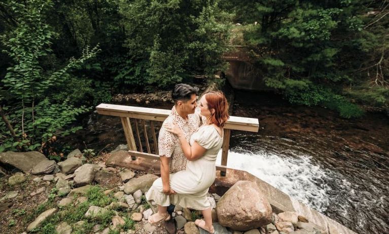 Romantic garden walks at Paradise Stream Resort.