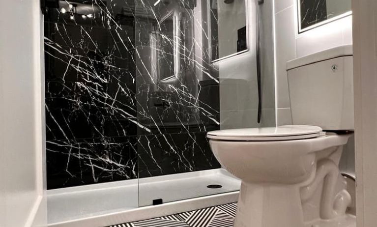 Guest bathroom at The Irish Inn Boutique Hotel.