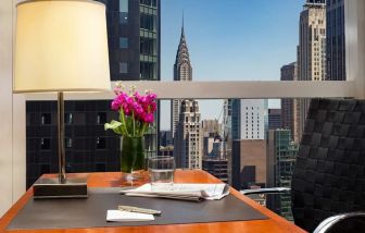 Work desk at Millennium Hotel Broadway Times Square.