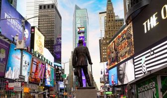 City landmarks at Millennium Hotel Broadway Times Square.