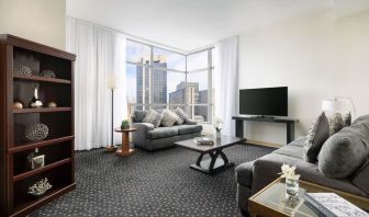 King room with lounge at Millennium Hotel Broadway Times Square.