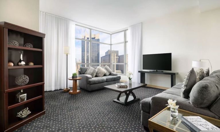 King room with lounge at Millennium Hotel Broadway Times Square.