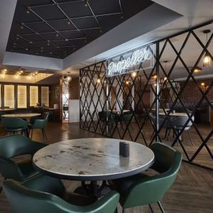 Dining area at Hampton By Hilton Humberside Airport.