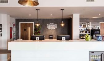 Reception desk at Hampton By Hilton Humberside Airport.