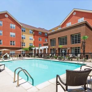 Outdoor pool at Homewood Suites By Hilton Shreveport.