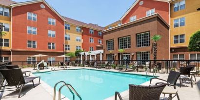 Outdoor pool at Homewood Suites By Hilton Shreveport.
