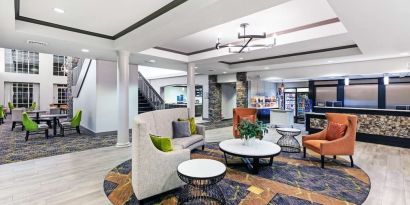 Lobby seating at Homewood Suites By Hilton Shreveport.
