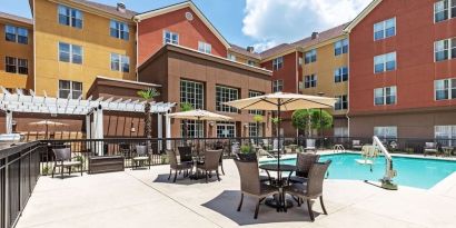 Outdoor pool at Homewood Suites By Hilton Shreveport.