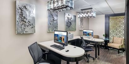 Business center at Homewood Suites By Hilton Shreveport.