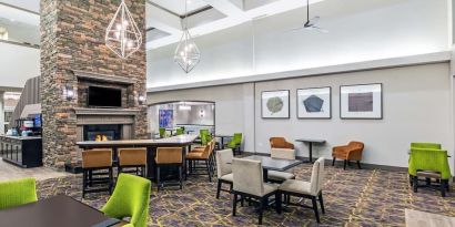Lobby seating at Homewood Suites By Hilton Shreveport.