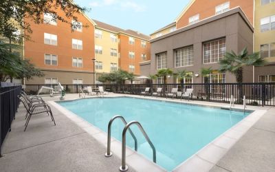 Outdoor pool at Homewood Suites By Hilton Shreveport.