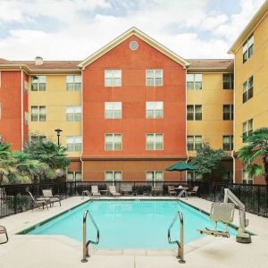 Outdoor pool at Homewood Suites By Hilton Shreveport.
