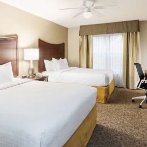 Queen room at Homewood Suites By Hilton Shreveport.