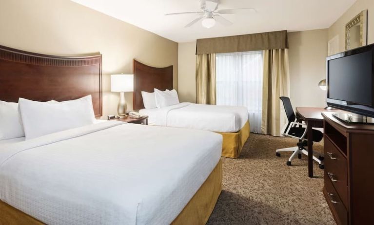 Queen room at Homewood Suites By Hilton Shreveport.