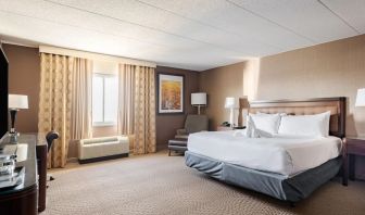 Bright and spacious day use room with work desk at Wyndham Omaha.