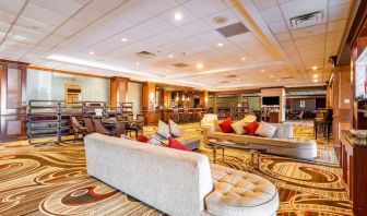 Lobby lounge area at Wyndham Omaha.