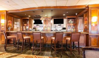 On-site bar and restaurant at Wyndham Omaha. 