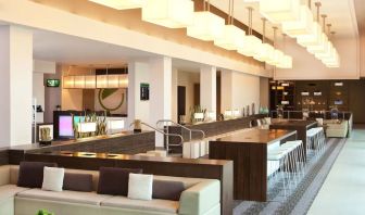 Lounge area and workspace at Element Miami International Airport.