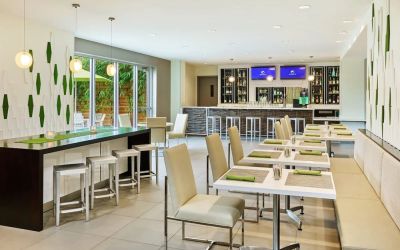 On-site bar and restaurant at Element Miami International Airport.