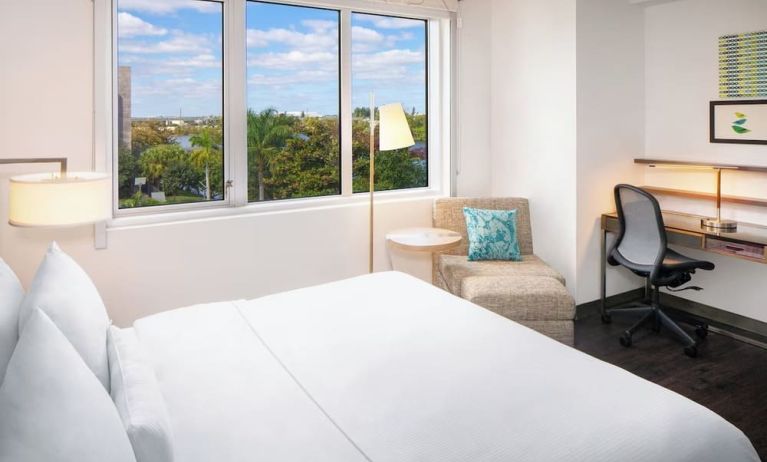 Day use room with work desk at Element Miami International Airport.