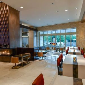 Dining area at Hilton Dallas/ Plano Granite Park.