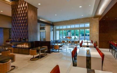 Dining area at Hilton Dallas/ Plano Granite Park.