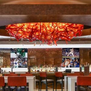 On-site bar at Hilton Dallas/ Plano Granite Park.