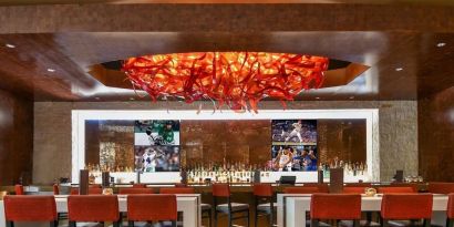On-site bar at Hilton Dallas/ Plano Granite Park.