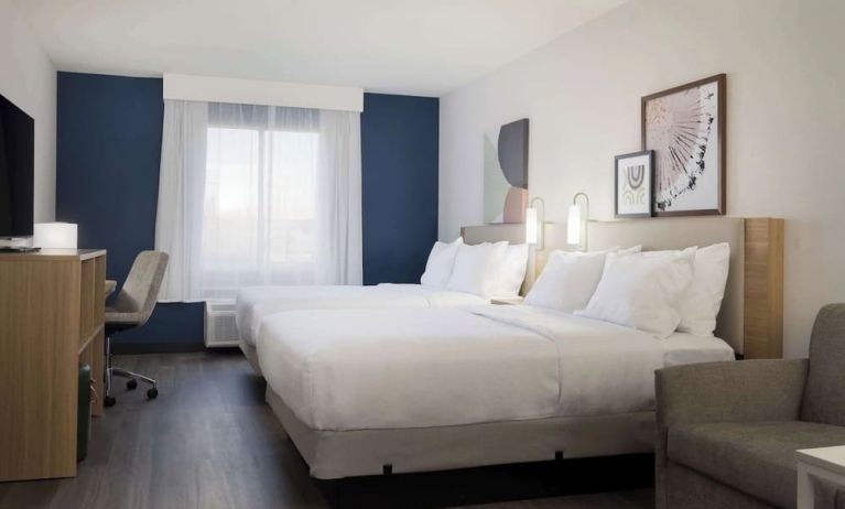 Day use room with queen beds and tv at Spark By Hilton Guelph.