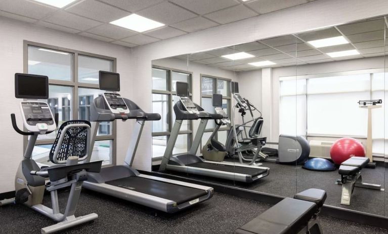 Fitness center at Spark By Hilton Guelph.