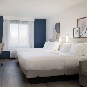 Day use room with queen beds at Spark By Hilton Guelph.