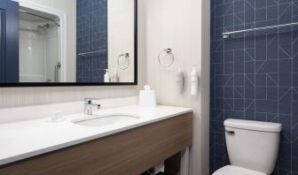 Guest bathroom at Spark By Hilton Guelph.