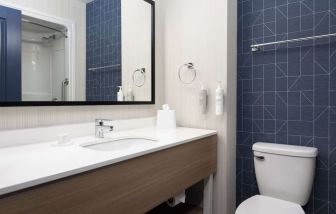 Guest bathroom at Spark By Hilton Guelph.